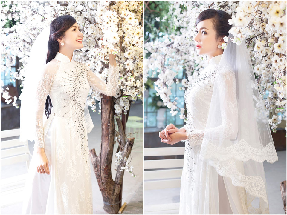 [HOT TREND] Mẫu áo dài cưới trắng 2020
