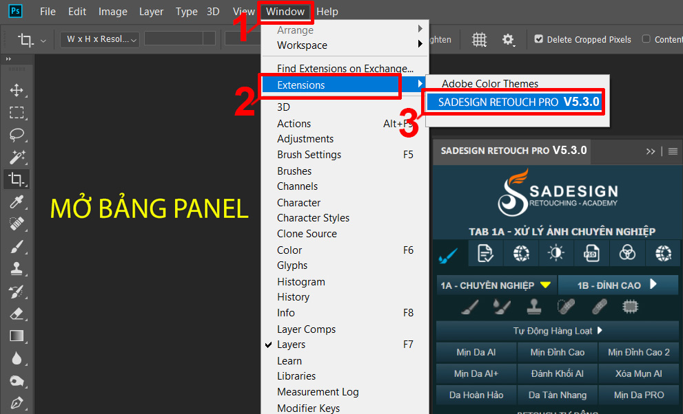 Dùng thử Sadesign Retouch Panel miễn phí